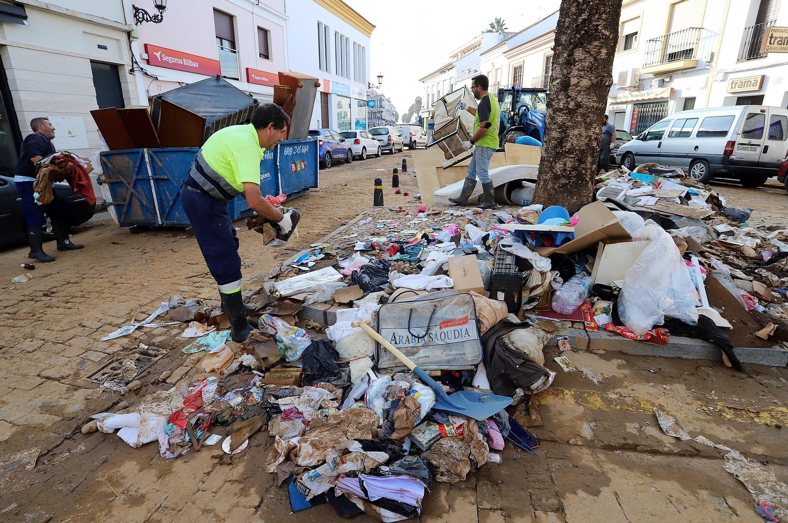 Imágenes de los destrozos provocados por el temporal en Lepe