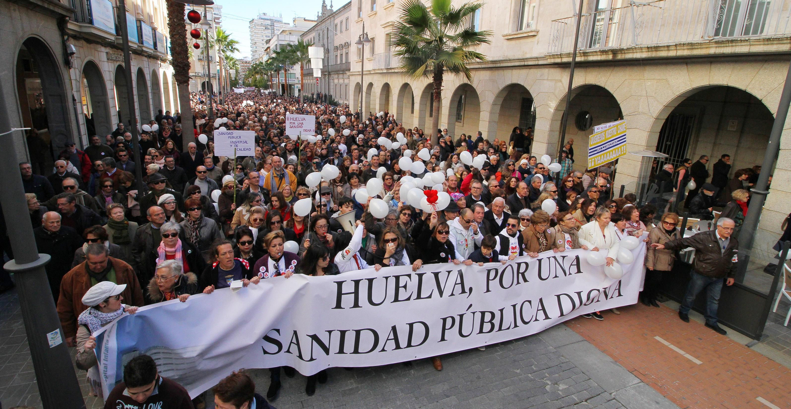 La marea blanca, en Huelva