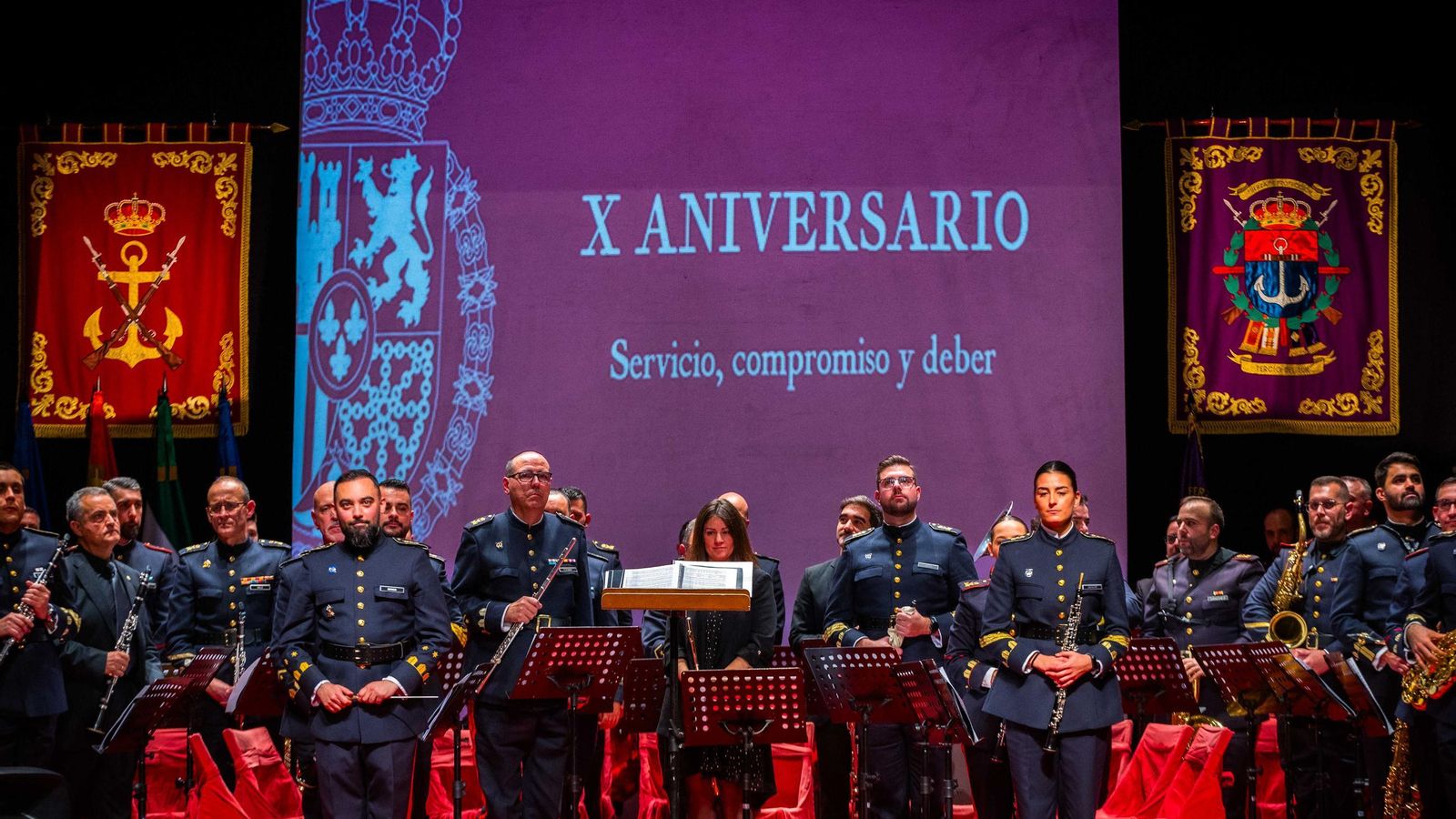 Homenaje al Rey en forma de concierto: la banda de Tercio Sur conmemora el X aniversario del reinado de Felipe VI Homenaje al Rey en forma de concierto: la banda de Tercio Sur conmemora el X aniversario del reinado de Felipe VI