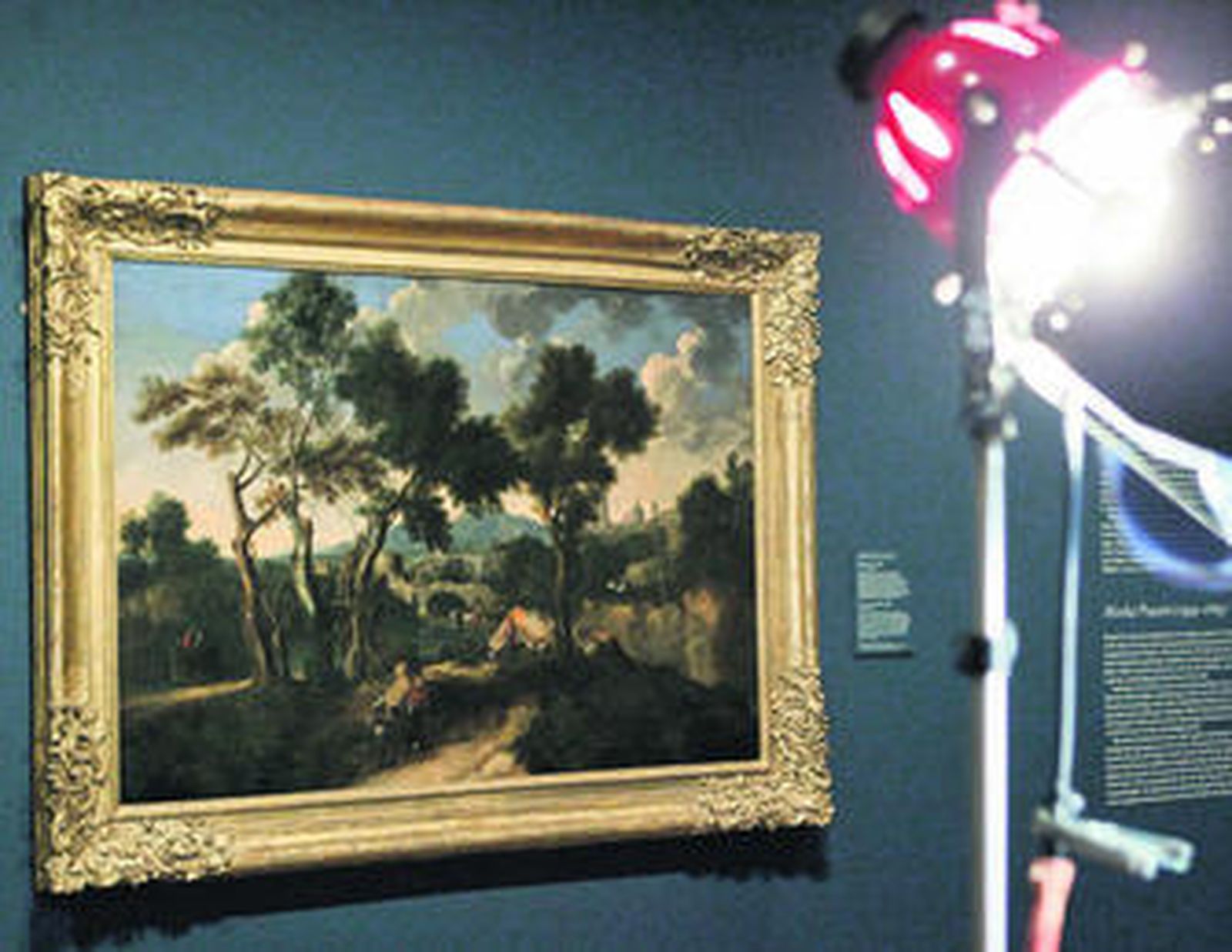 Ante el lienzo 'Paisaje con viajeros' de Gaspard Dughet.