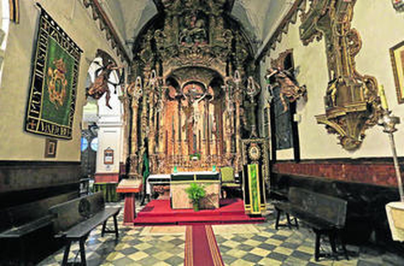 Imagen de la capilla de la cofradía de Vera-Cruz, en la tarde de ayer.