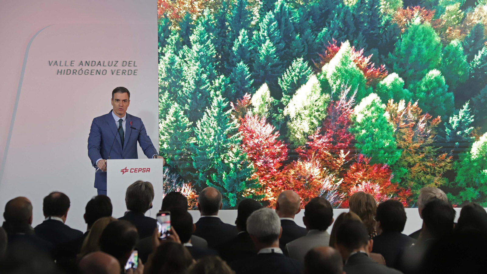 Fotos de la presentación del proyecto Valle andaluz de hidrógeno verde de Cepsa