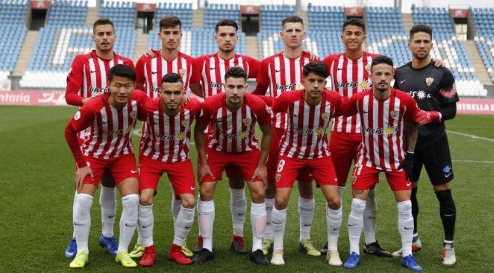 El once inicial del Almería B frente al Talavera.