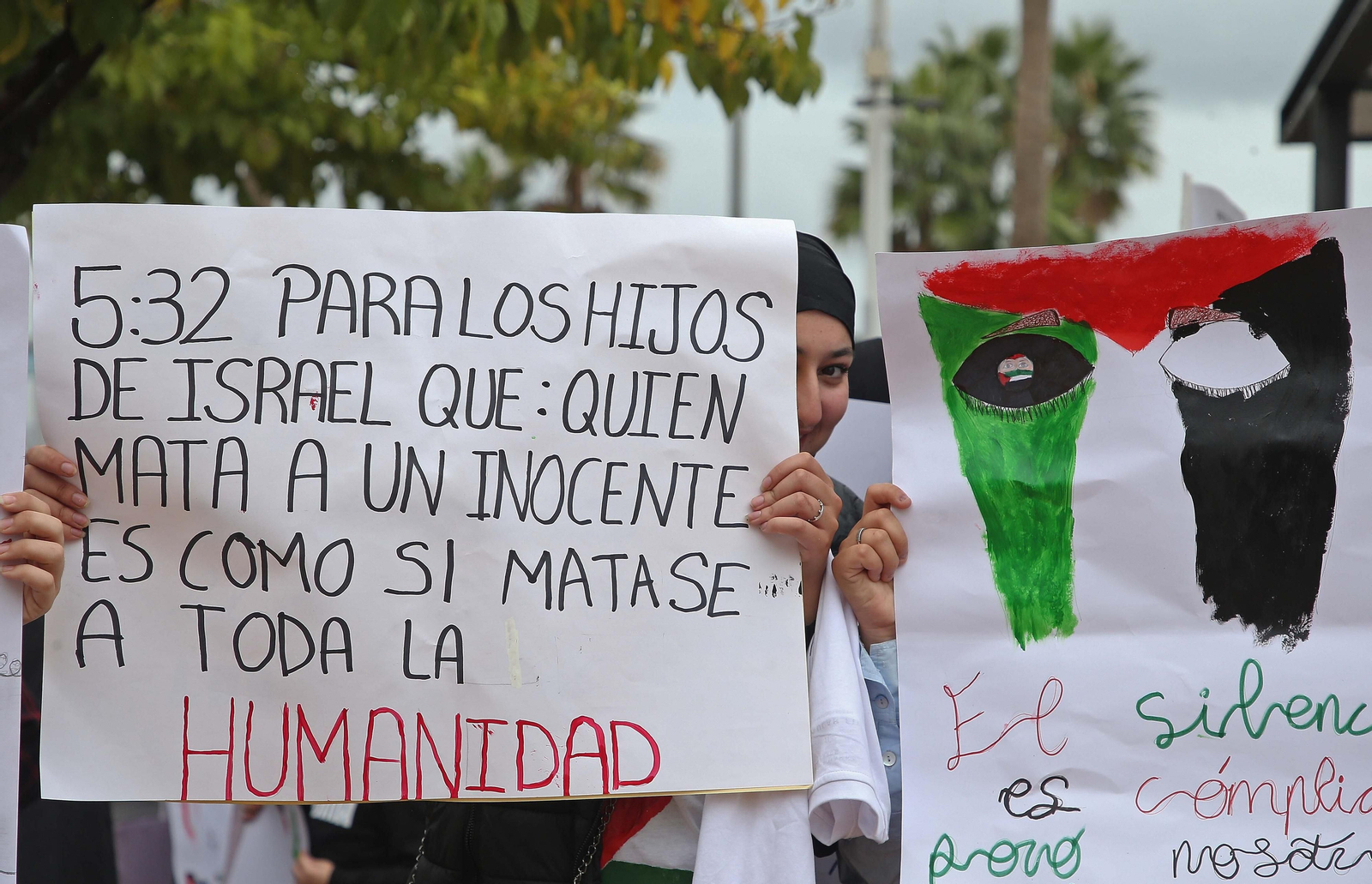 Fotos de la concentración por Palestina en Algeciras