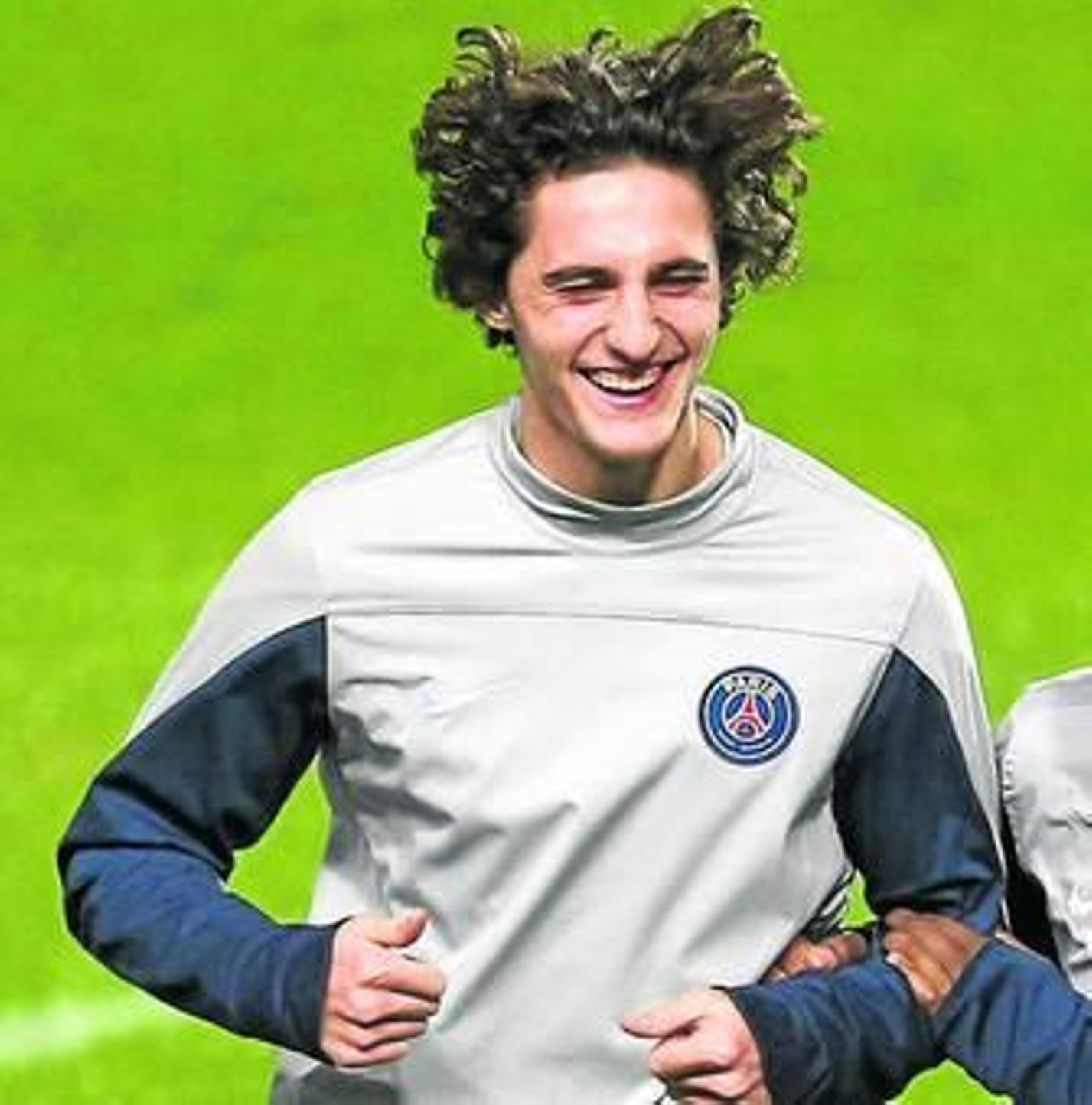 Adrien Rabiot, en un entrenamiento del PSG.