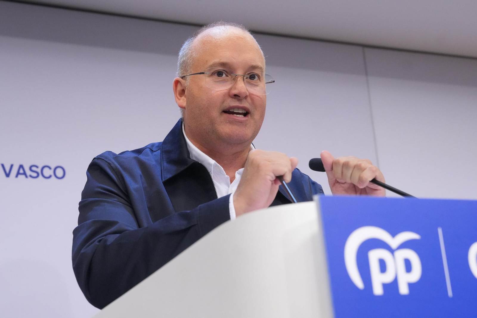 El secretario general del Partido Popular, Miguel Tellado, este miércoles en San Sebastián.