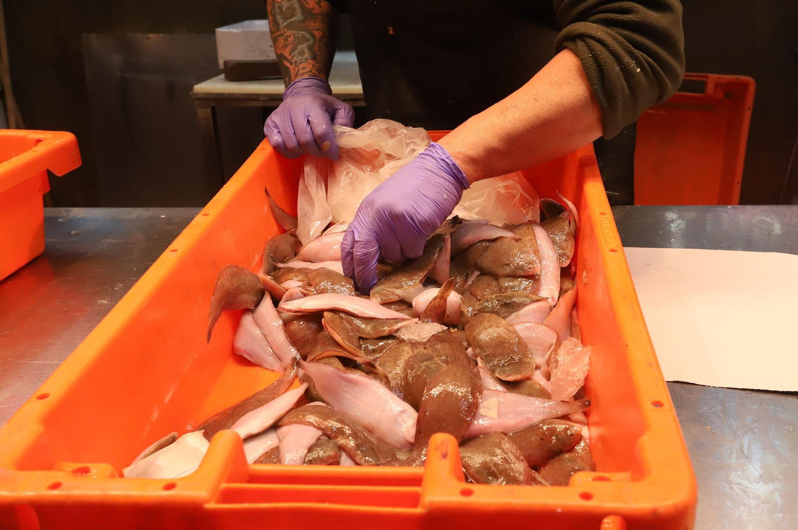 Imágenes del ambiente en el Mercado del Carmen en plena huelga de transportistas
