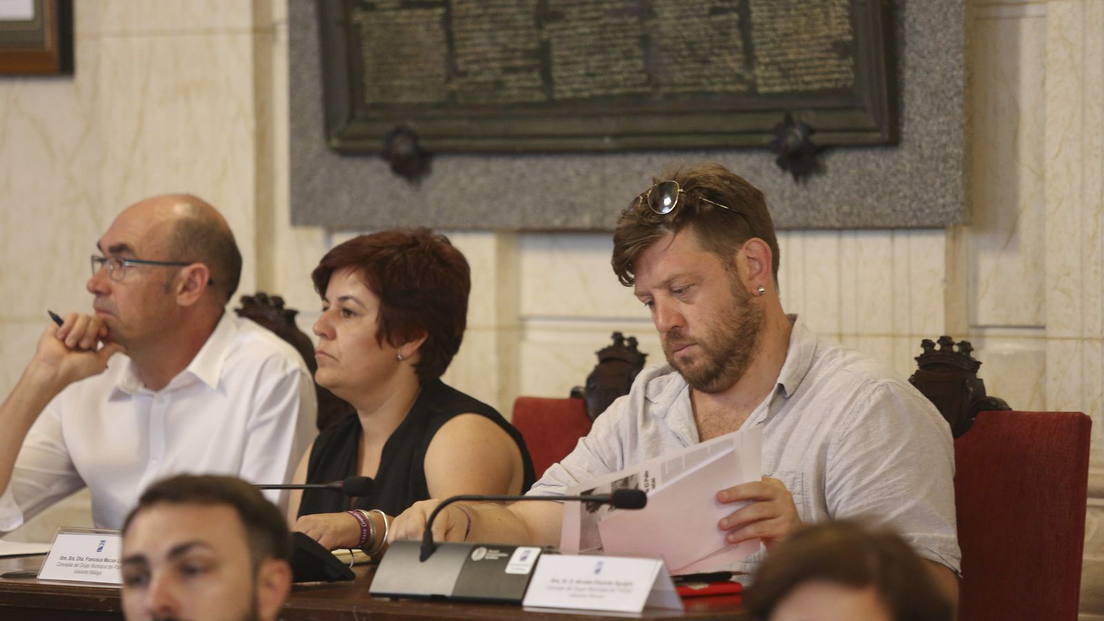 Nicolás Sguiglia, junto a los otros dos integrantes de Adelante Málaga.