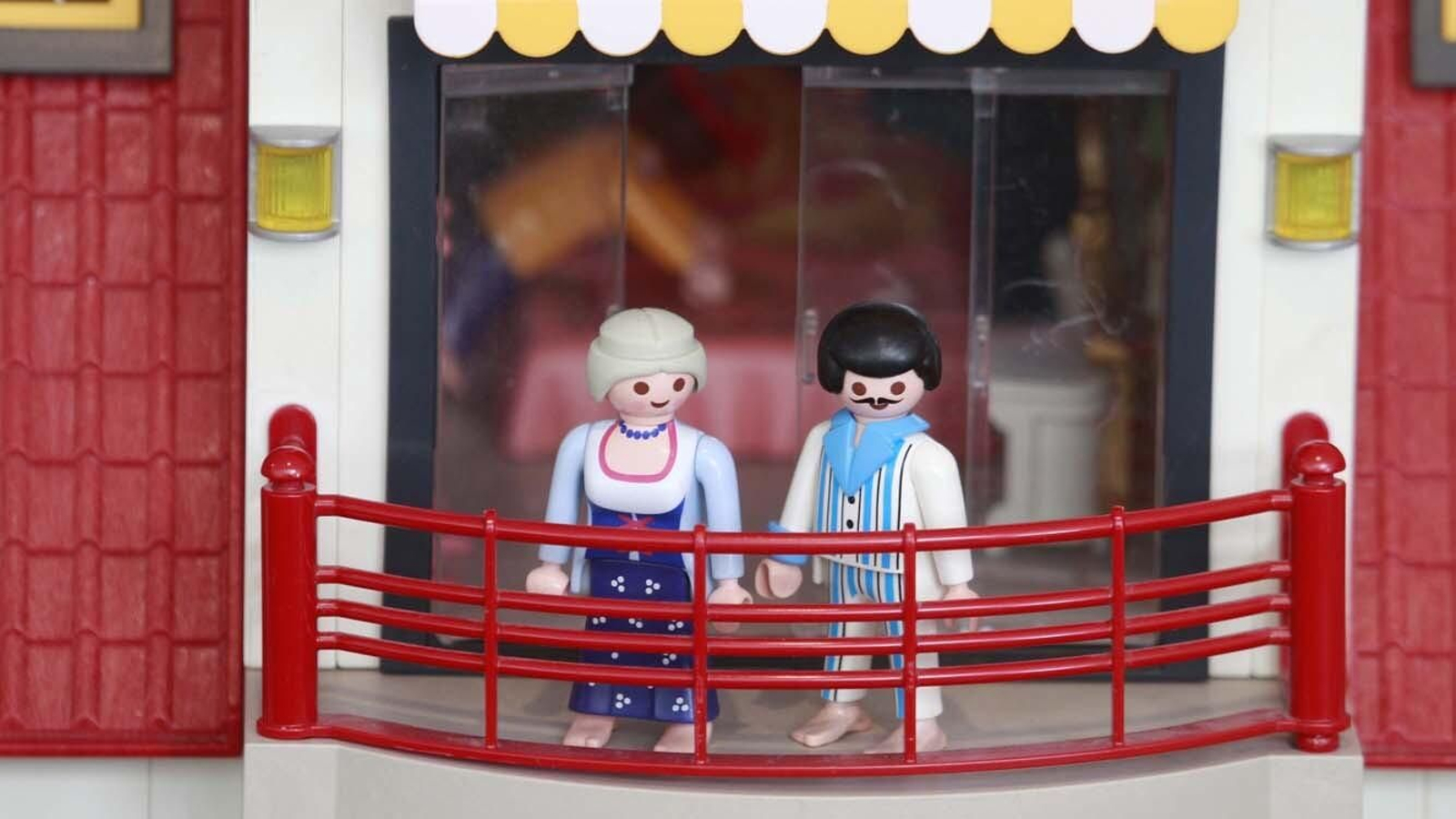 Las fotos de la exposición de las figuras de Playmobil