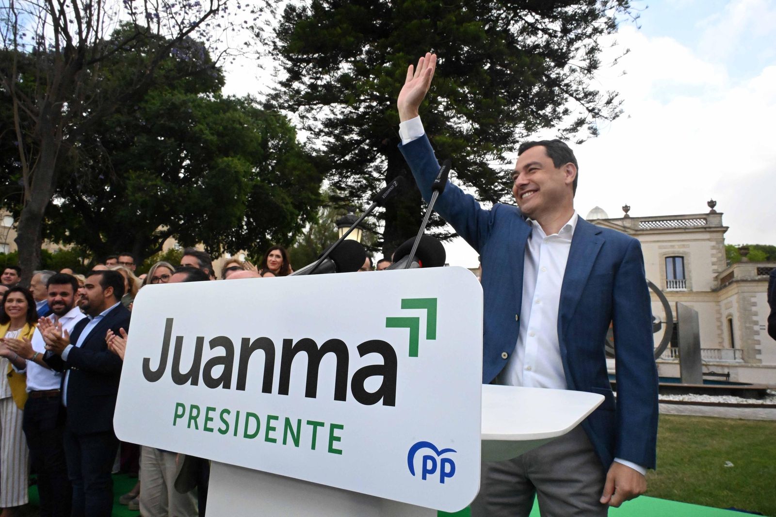 Juanma Moreno, durante la campaña a las autonómicas.