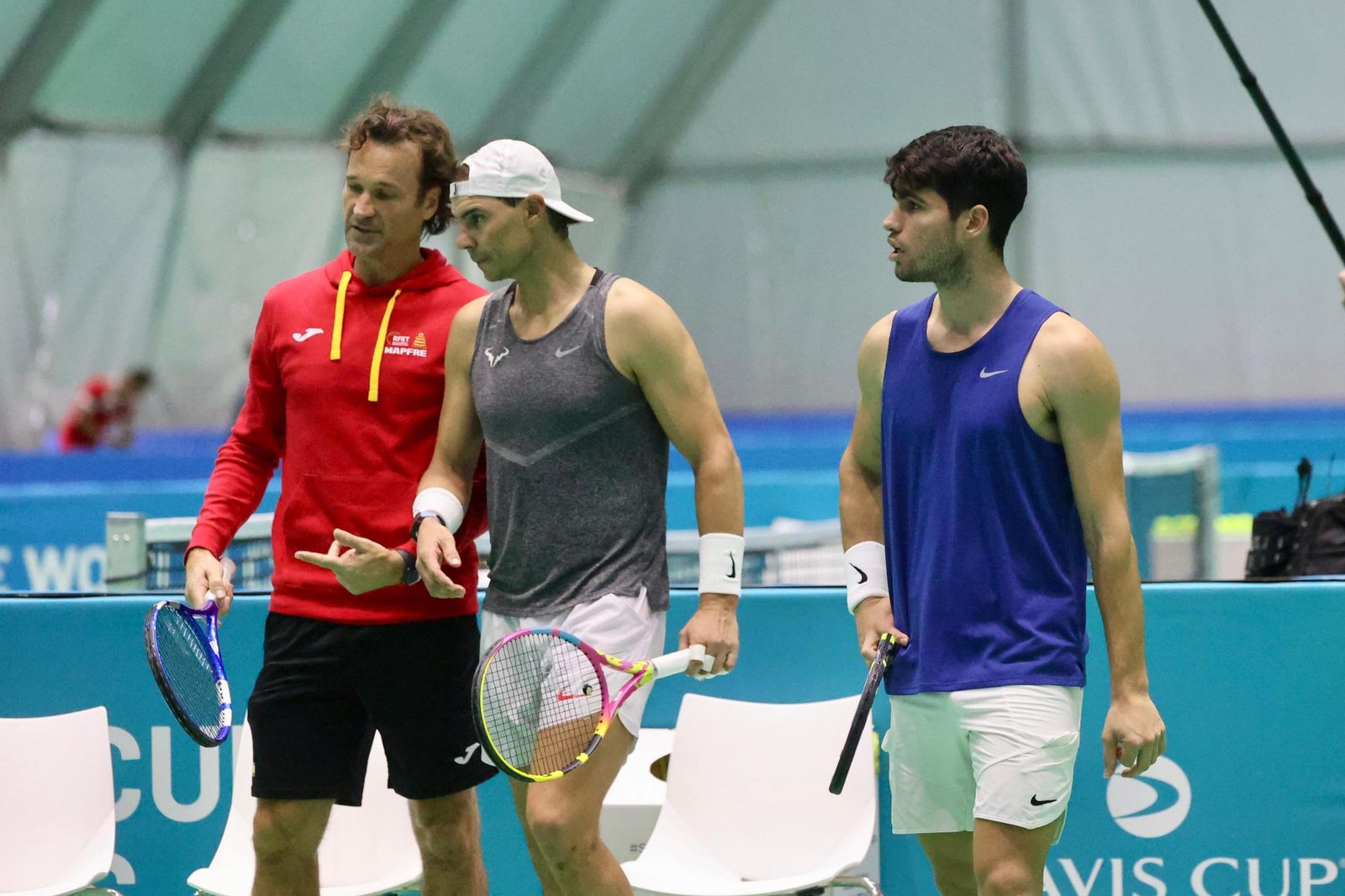 Moyá, Nadal y Alcaraz.