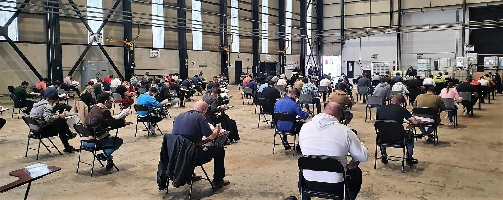 Pruebas de acceso al astillero de Navantia San Fernando, en una imagen de archivo.