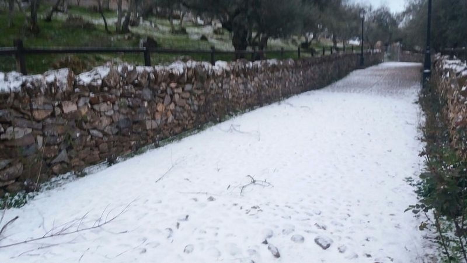 Nieva en las sierras de Sevilla