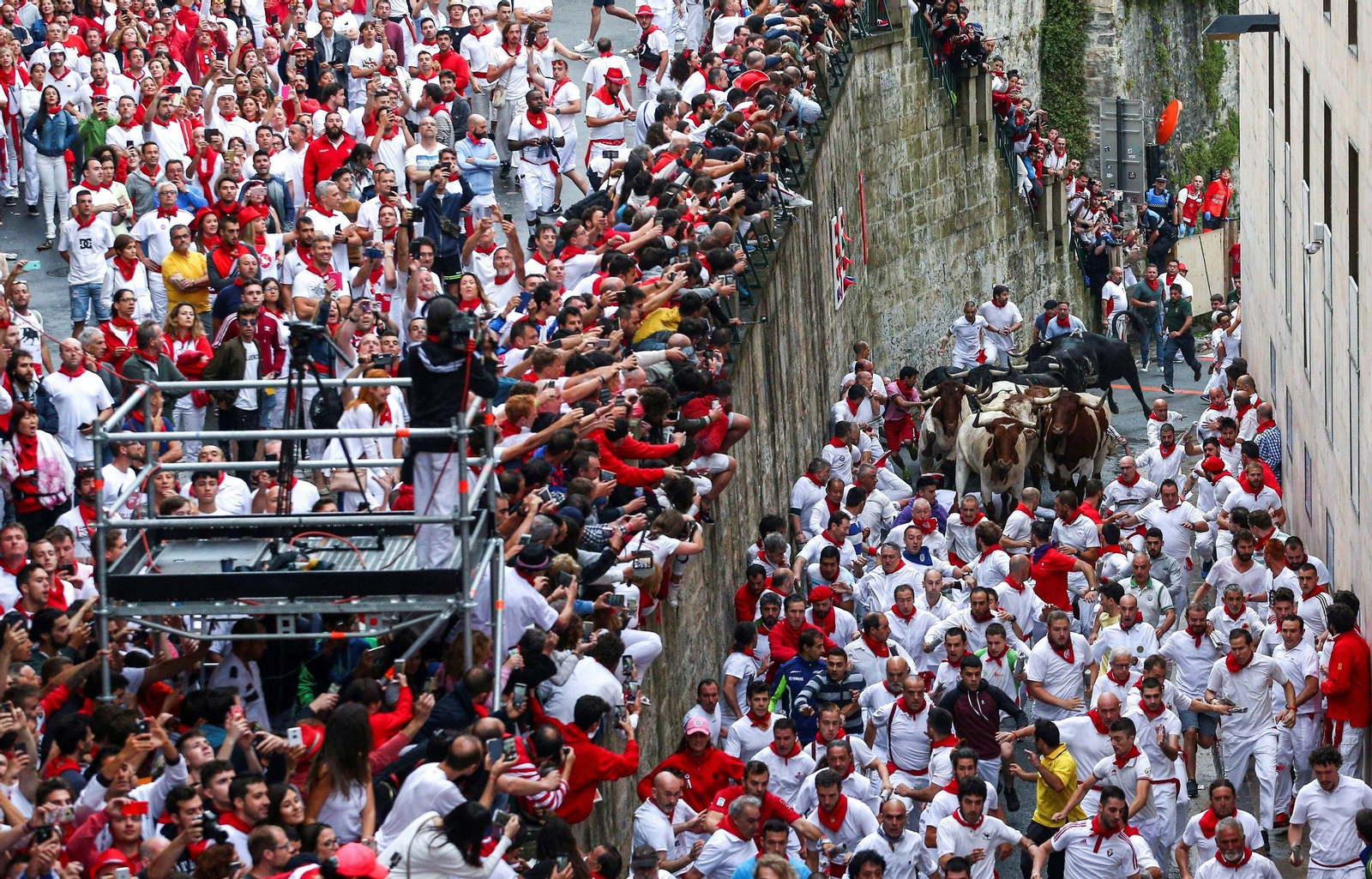 Las imágenes del primer encierro de los sanfermines 2018
