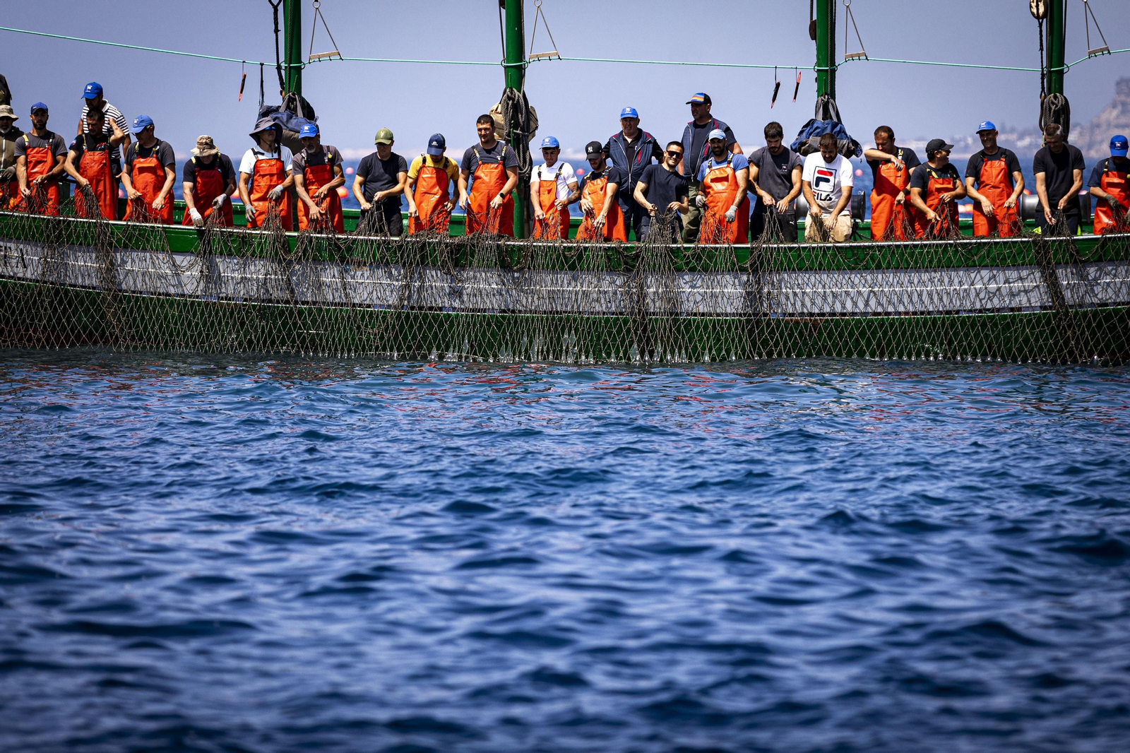 Las imágenes de la primera levantá en la almadraba de Barbate