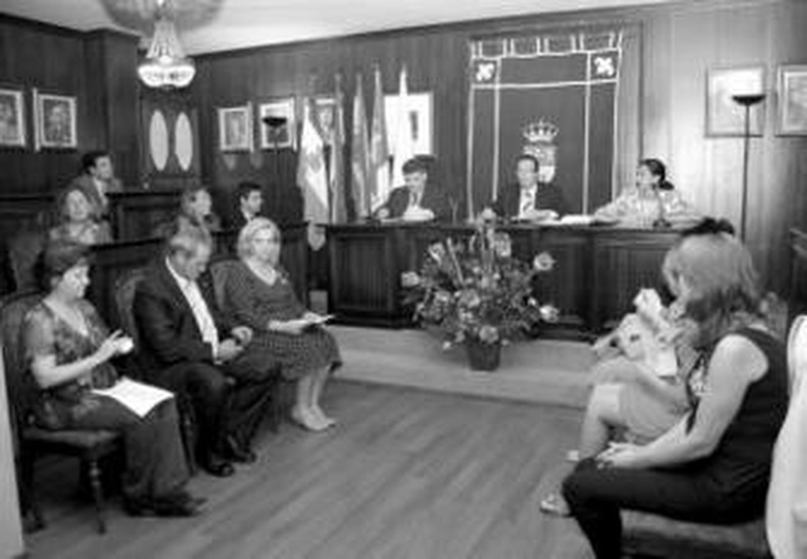 El acto de hermanamiento entre los dos pueblos en Lepe.