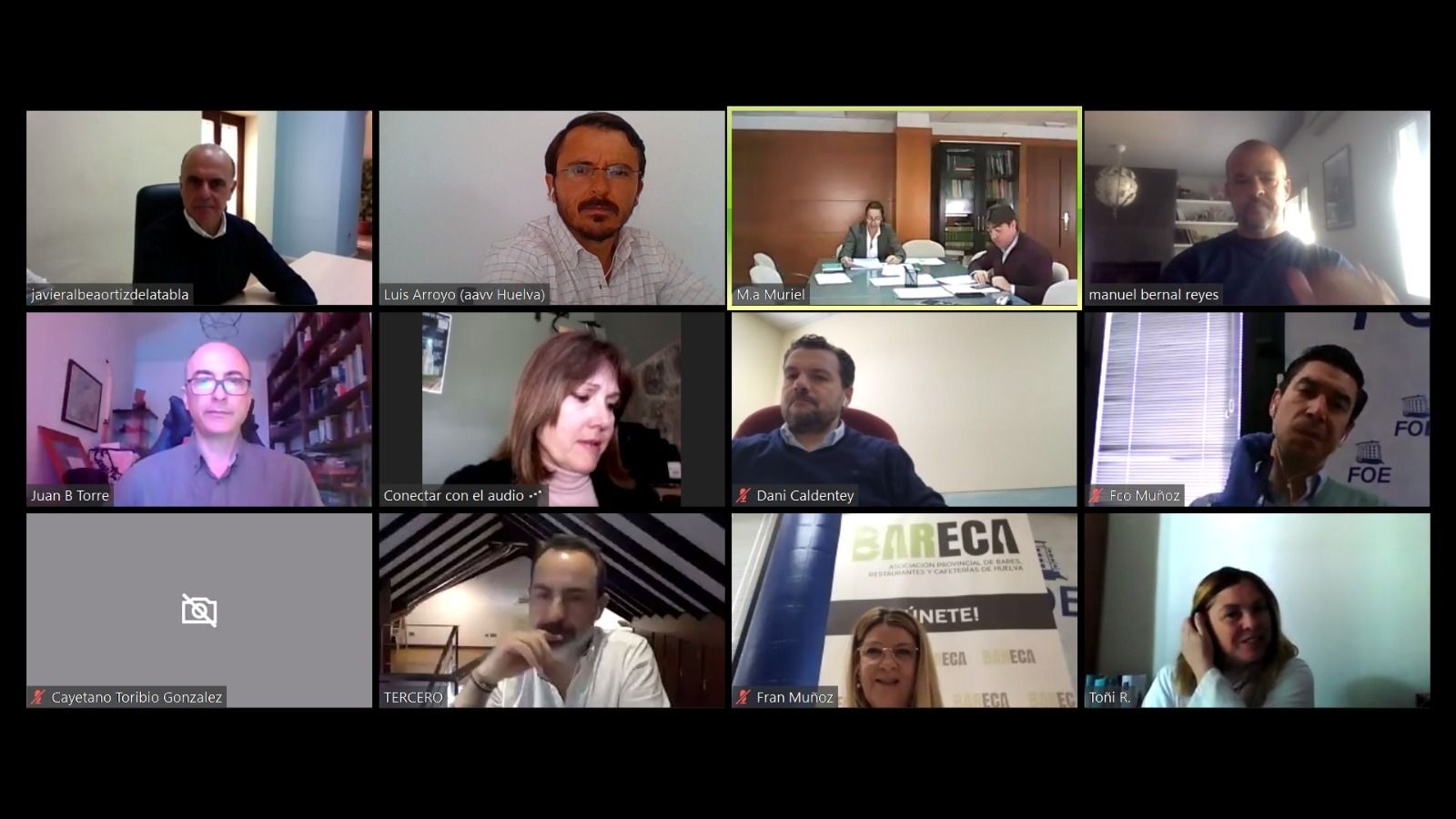 Videoconferencia mantenida por el sector con la delegada de Turismo.