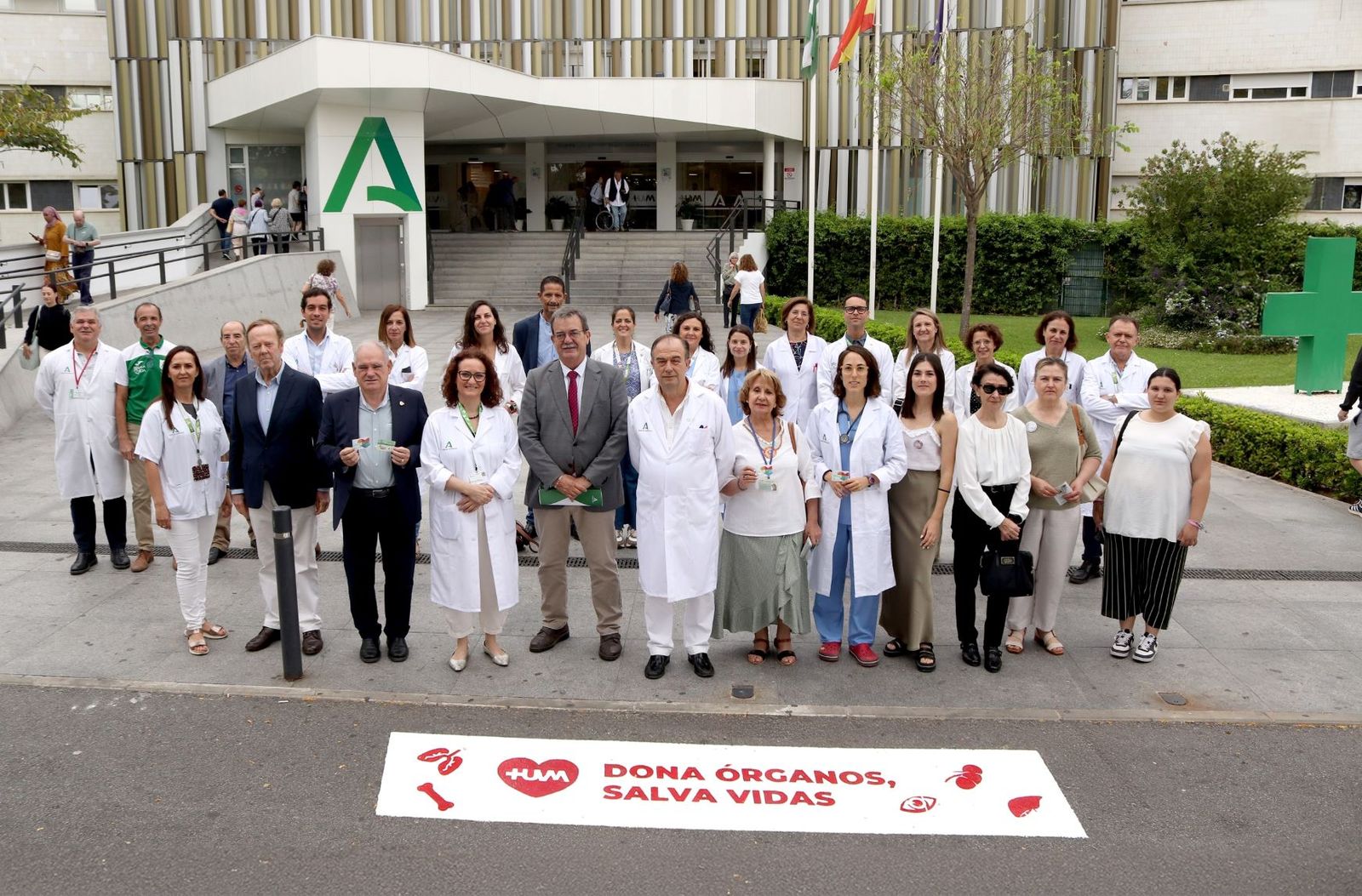 Un momento de la presentación del paso de peatones dedicado a la promoción de la donación de órganos.