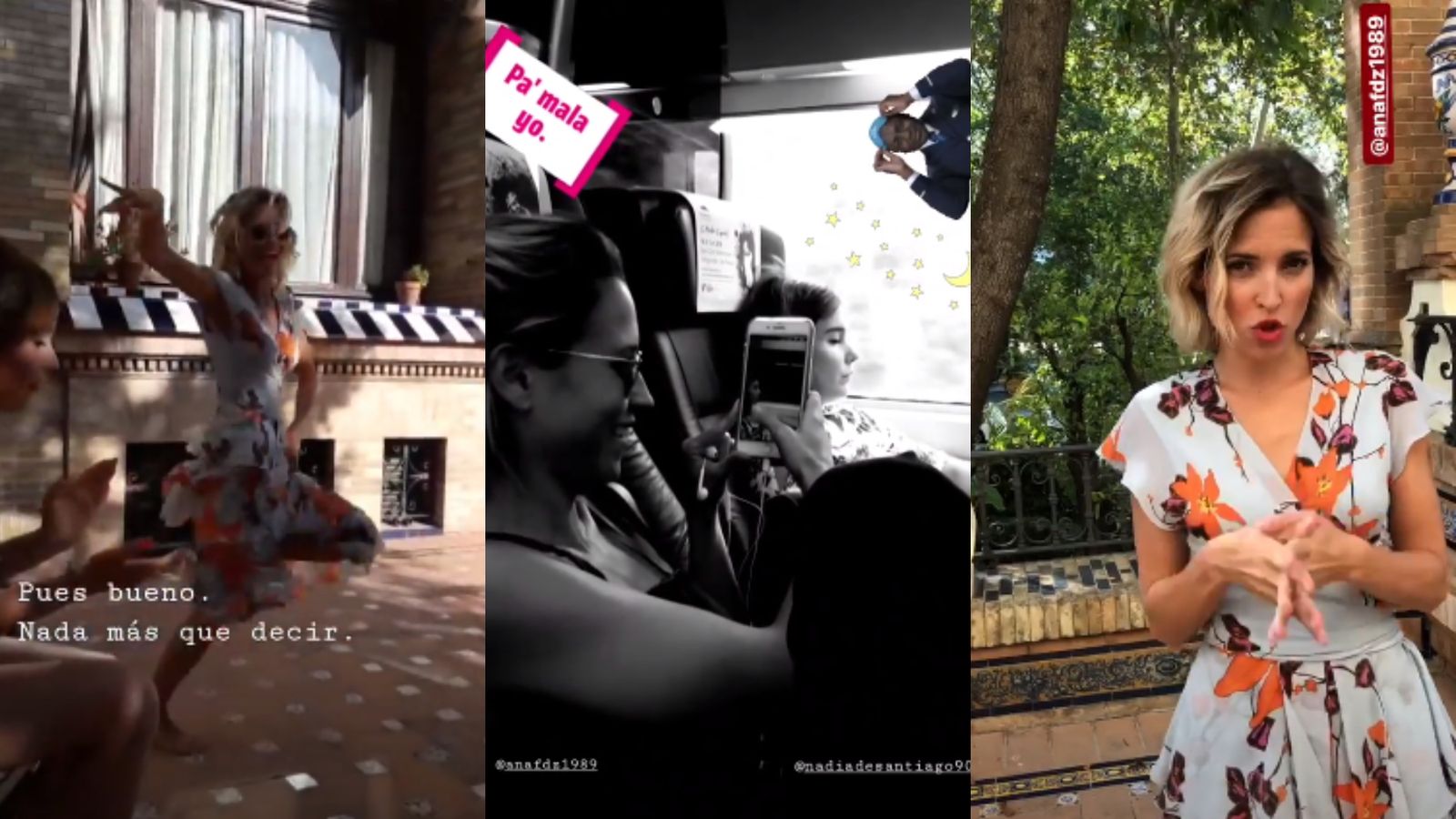 Ana Fernández en los stories de Instagram.