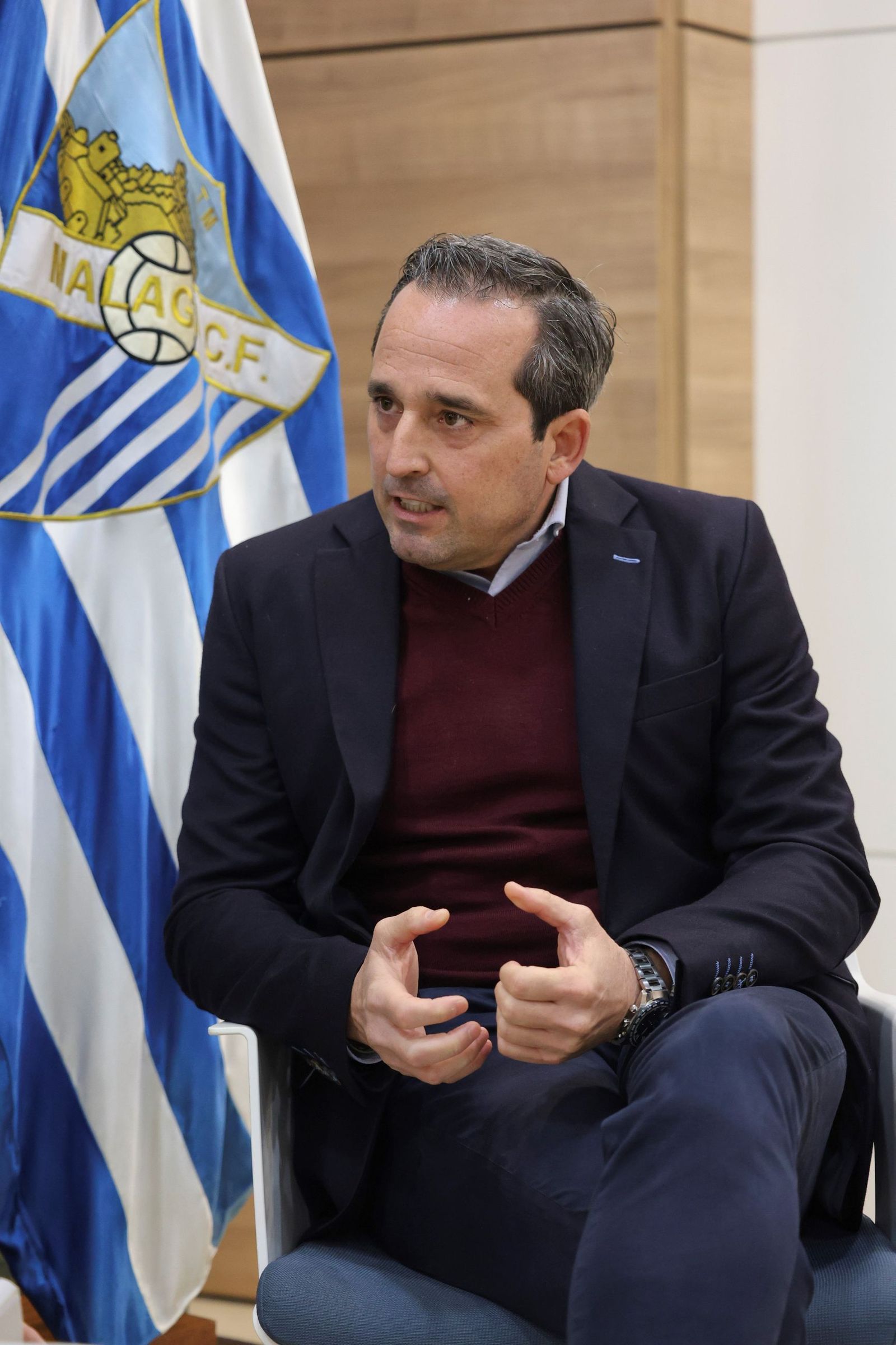 Las fotos de la entrevista con Kike Pérez, director general del Málaga CF