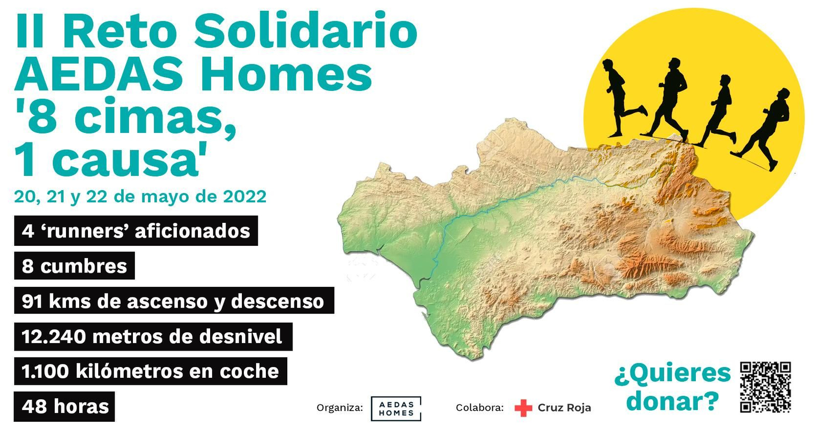Cartel del II Reto Solidario Aedas Homes.