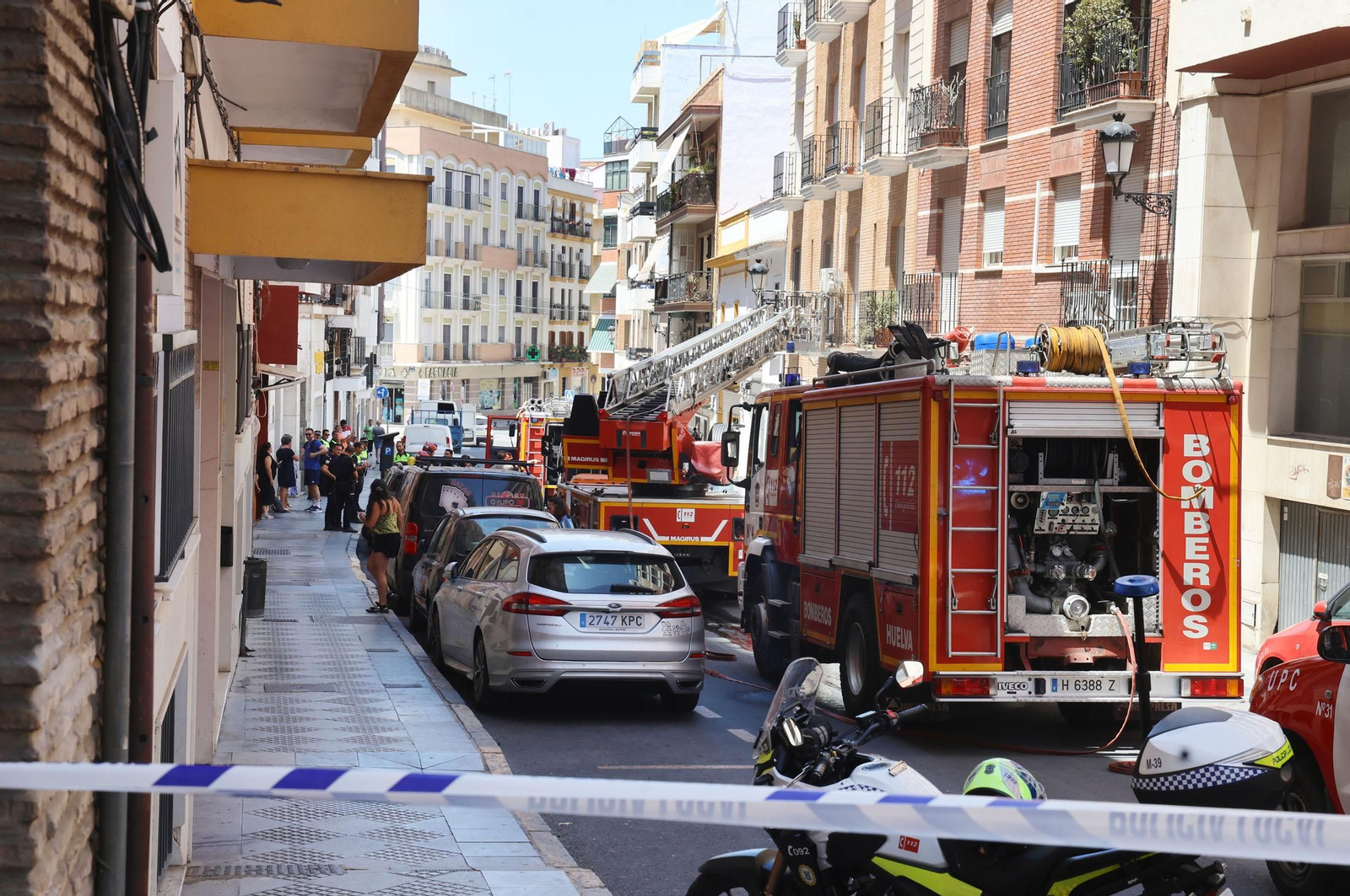 Imágenes del incendio ocurrido en la calle La Palma