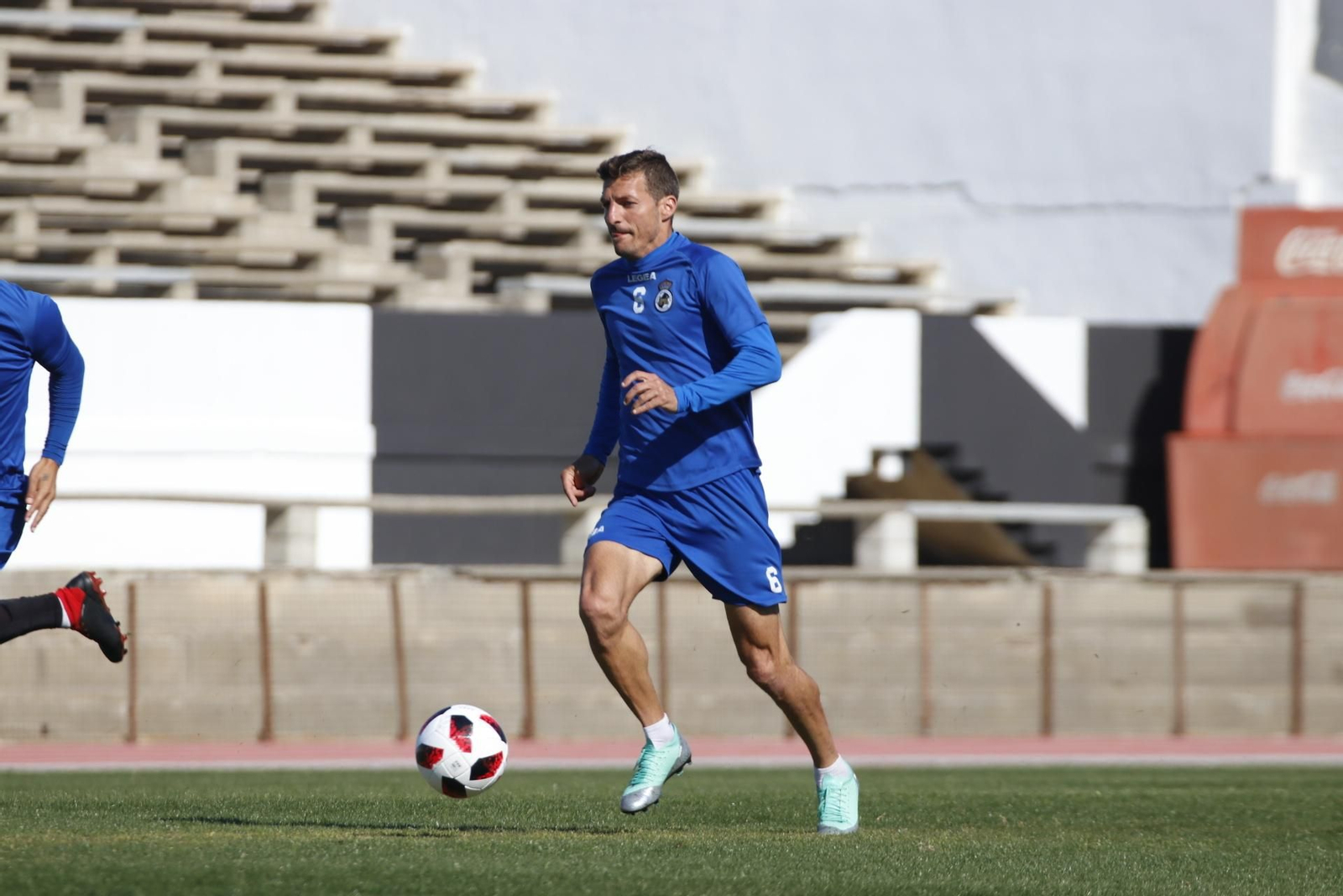 Ismael Chico, que disputa su último partido como profesional, en un entrenamiento