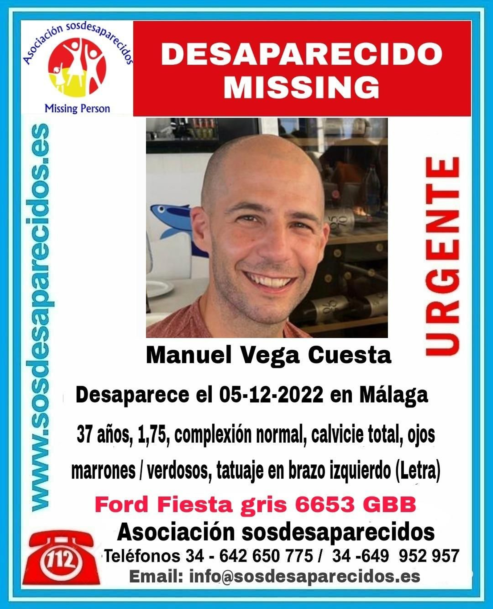 Buscan a un hombre de 37 años desaparecido en Málaga desde el lunes