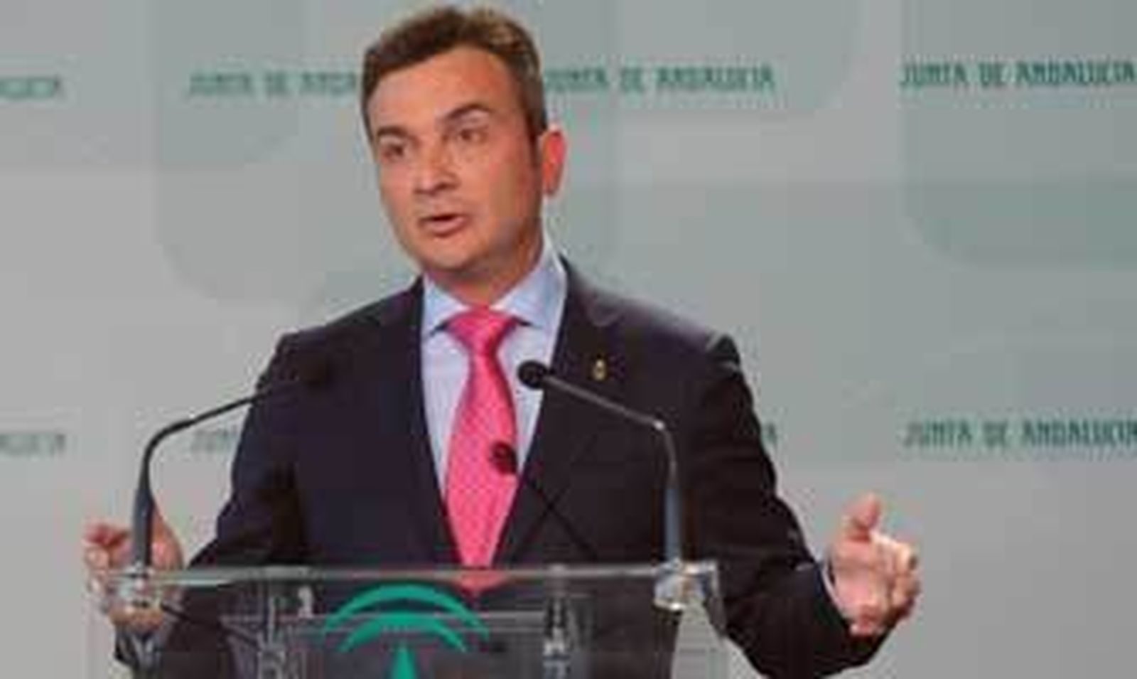 Eduardo González Mazo, pronunciando ayer su discurso de investidura como rector de la UCA en el Palacio de San Telmo. /Juan Carlos Vázquez