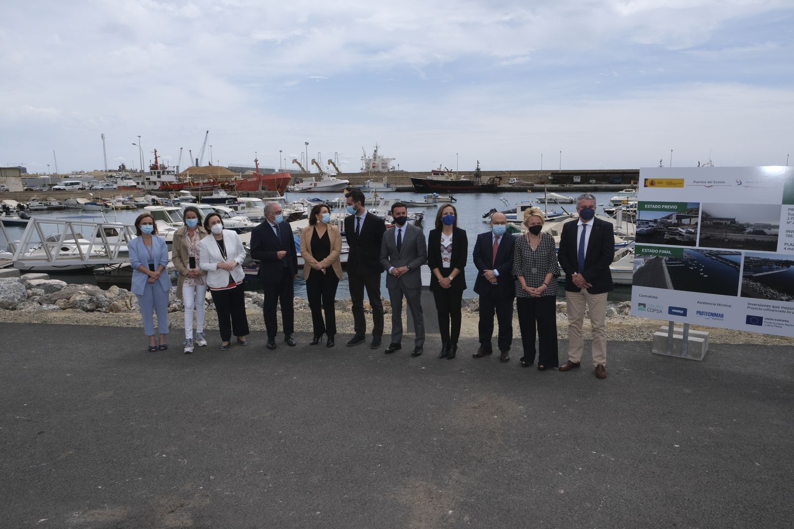 Fotogalería visita obras nuevo fondeadero del Puerto Pesquero de Almería