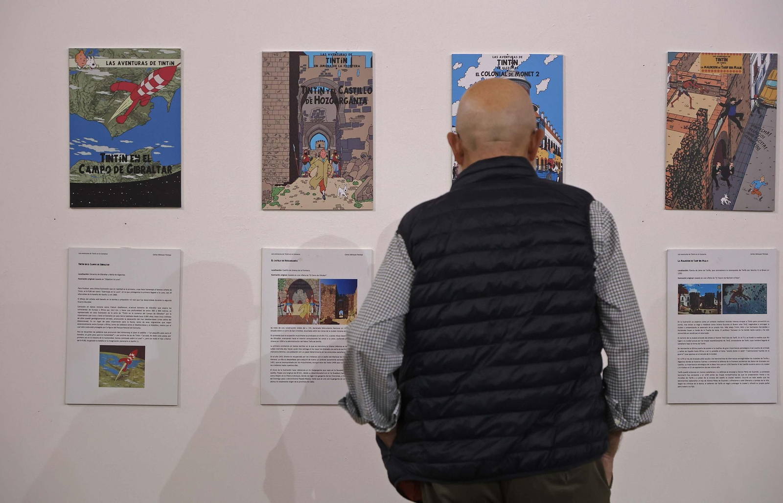 Fotos de la exposición Tintín en el Campo de Gibraltar
