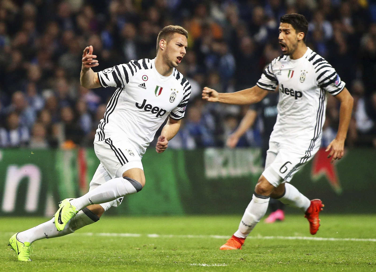 Pjaca celebra su gol con la Juventus.
