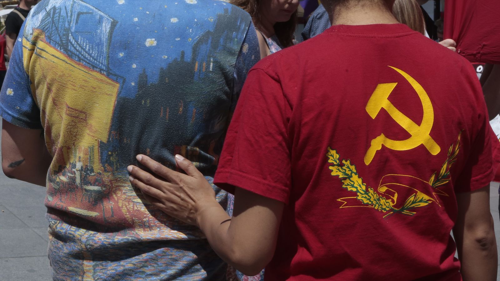 las imágenes de la  manifestación del Primero de Mayo en Sevilla