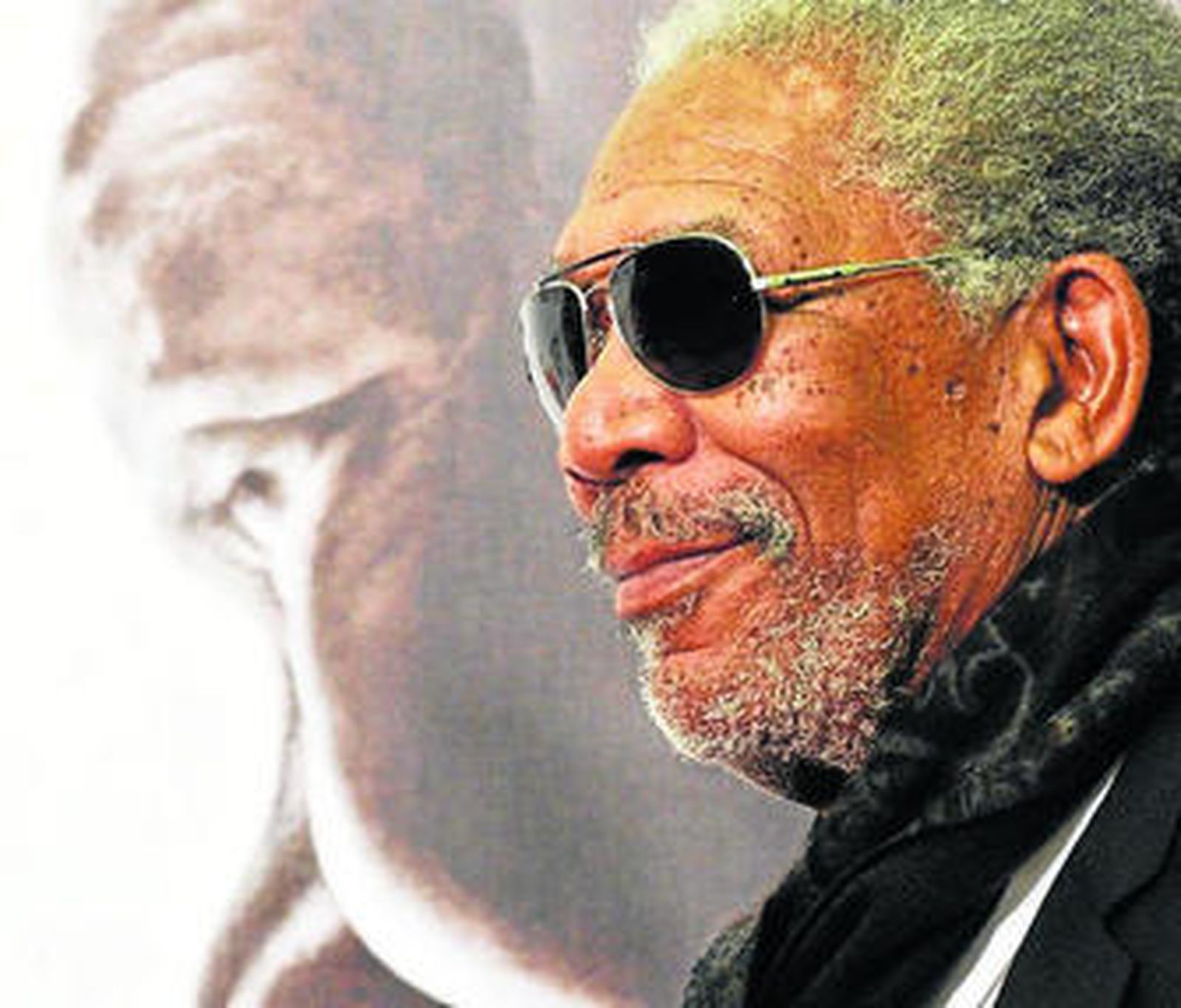 Morgan Freeman, ayer, durante su visita a Madrid.