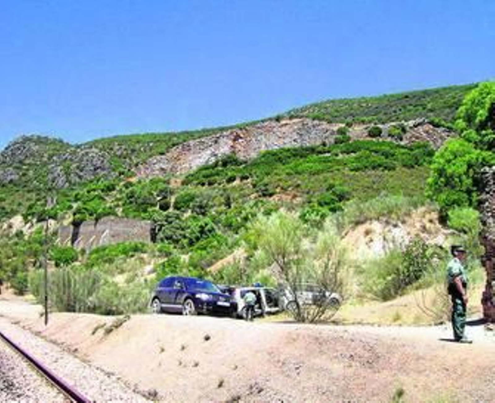 Área próxima al lugar donde se halló al menor.