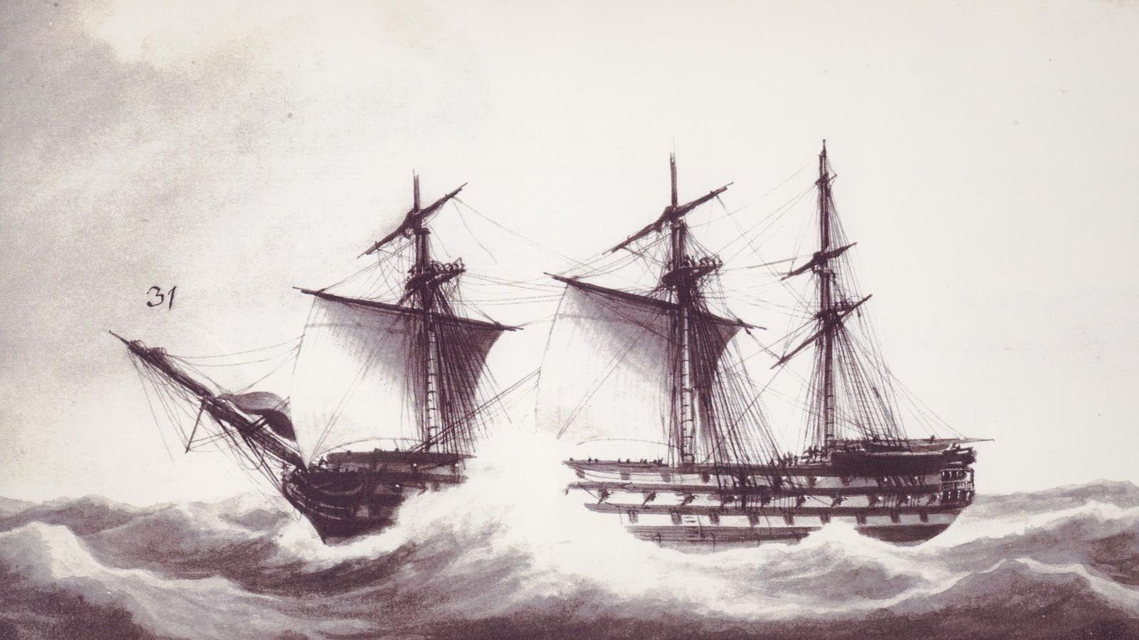 El 'L'Algésiras' en un grabado de época.