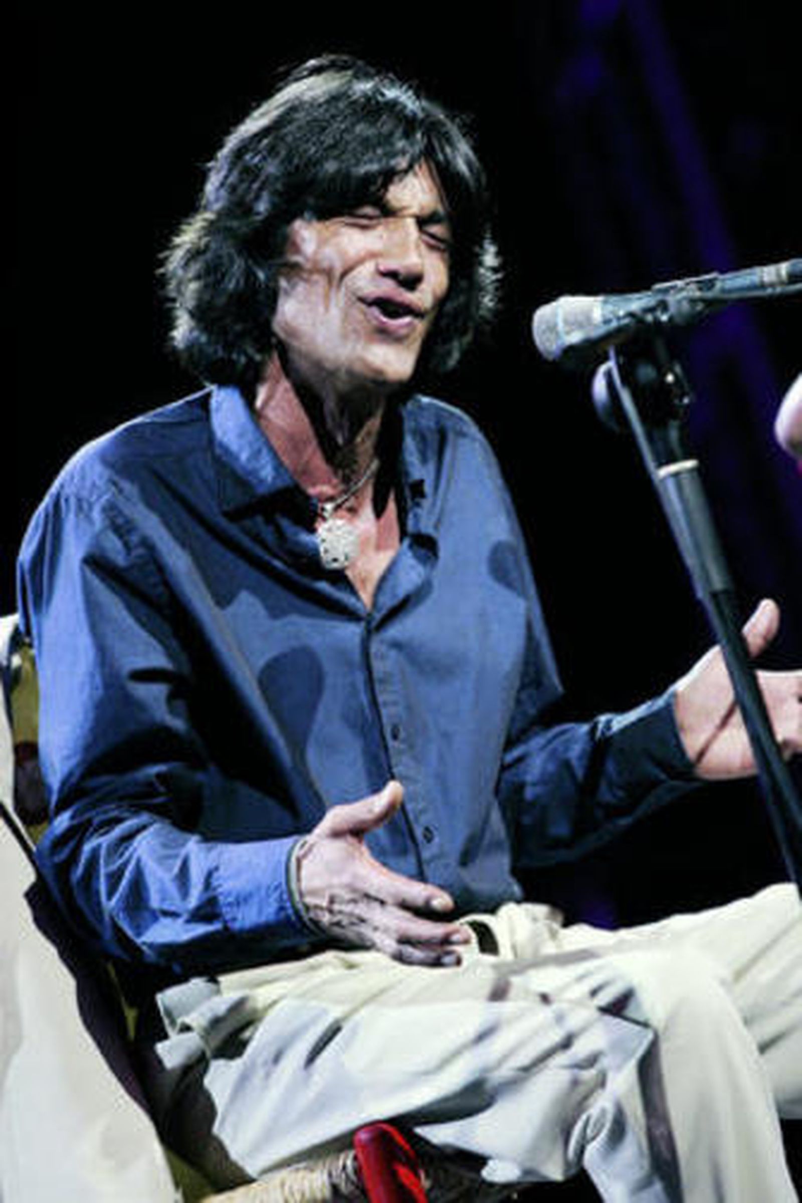 El cantaor durante su actuación en el Festival de Almería.