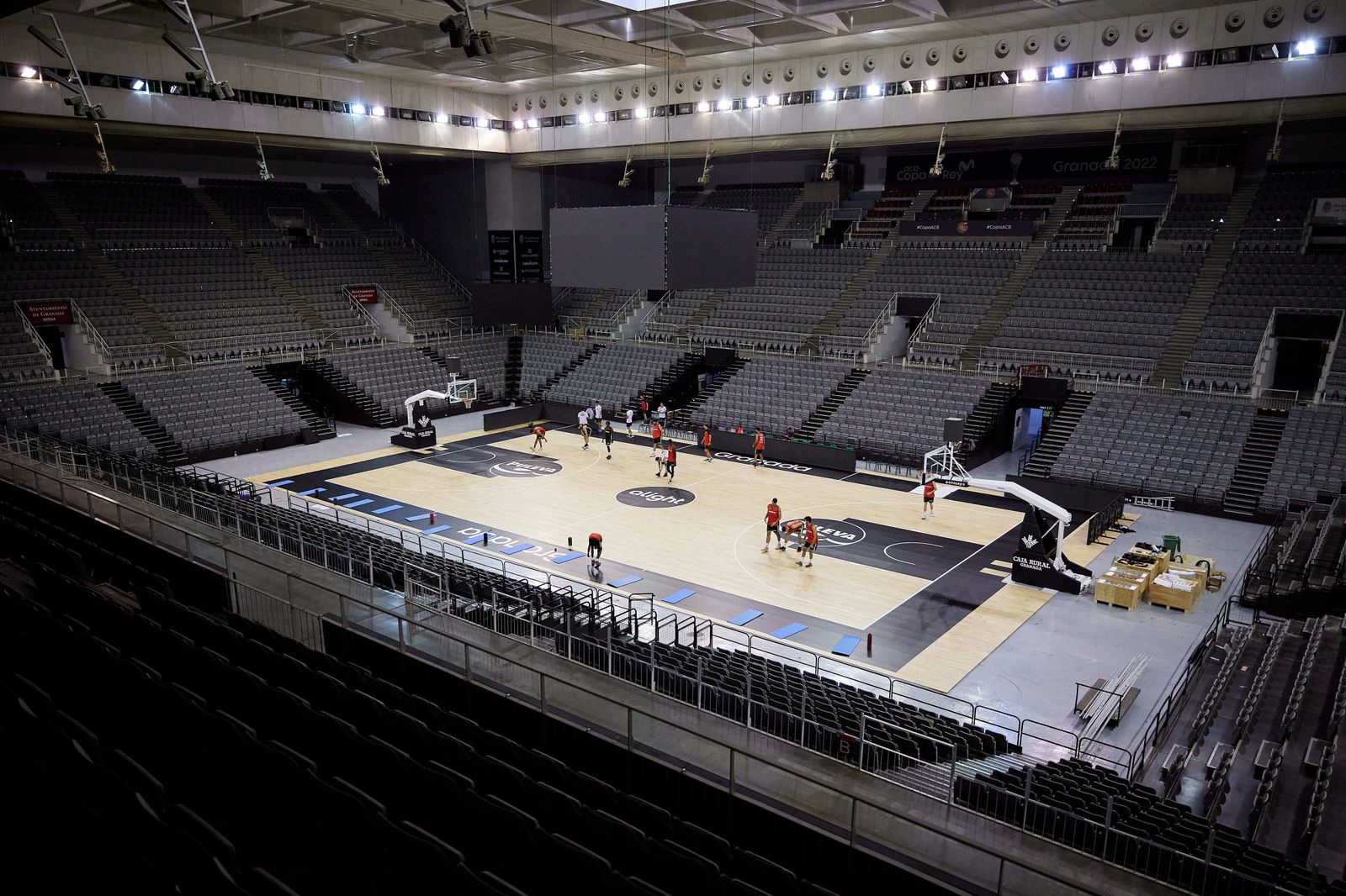Ese es el aspecto que tendrá el parqué del Palacio de Deportes para los partidos de ACB.