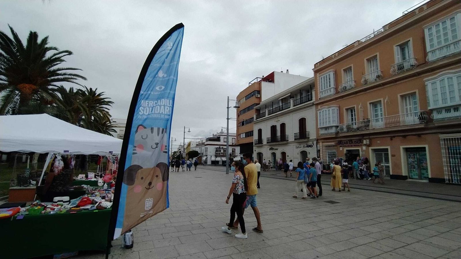 Mercadillo solidario de las protectoras de animales.