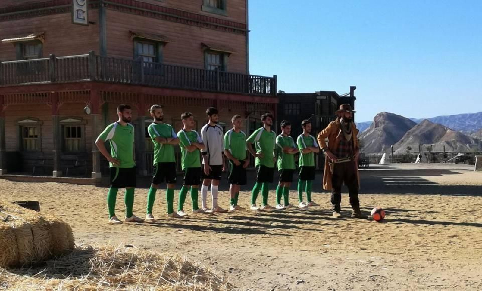 Durante la grabación del programa visitaron los decorados del oeste en el desierto de Tabernas.