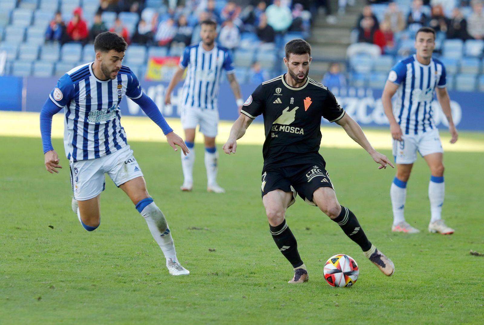 Un momento de la última visita del Real Murcia al Nuevo Colombino.