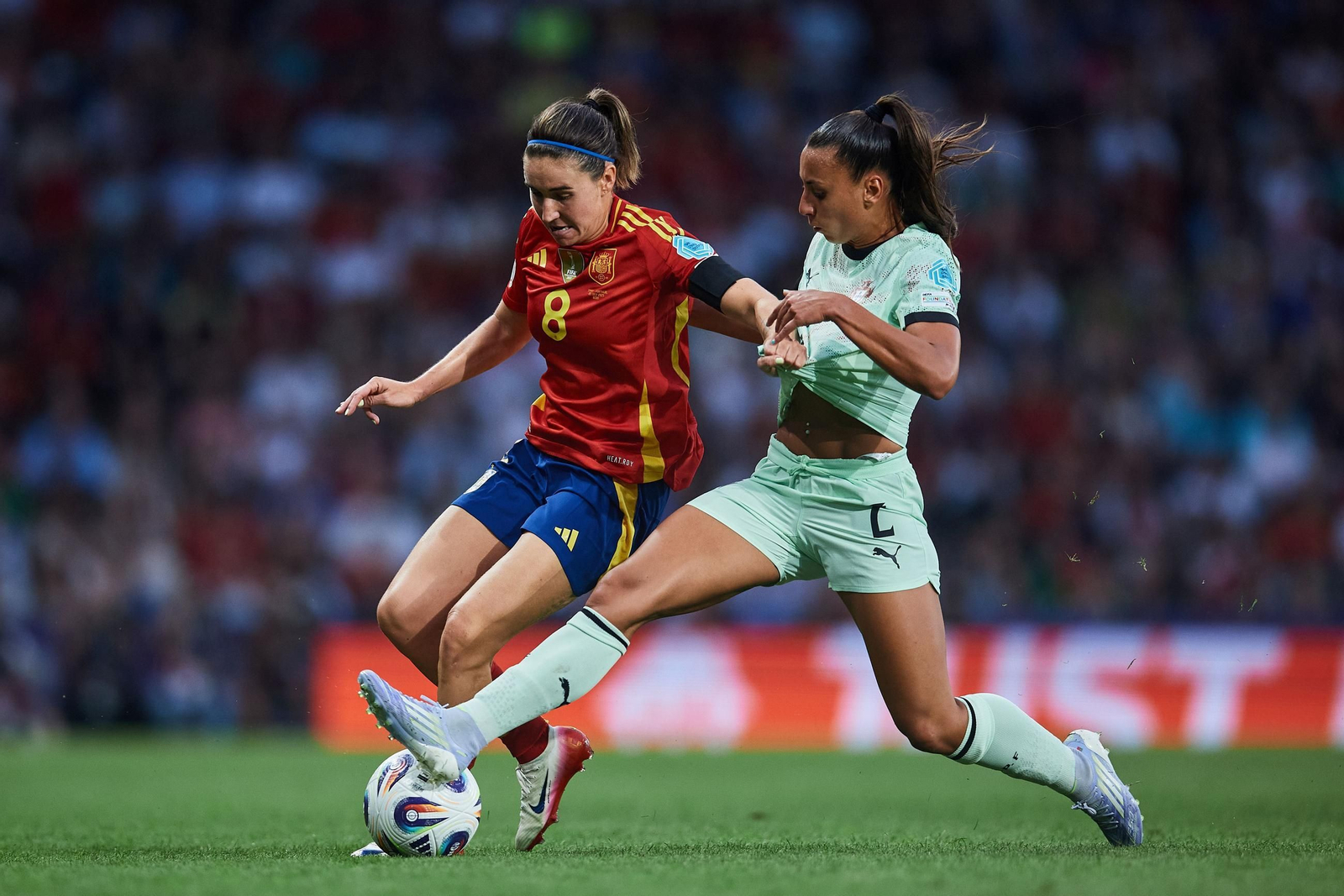 Las fotos del España - Portugal en la Eurocopa femenina