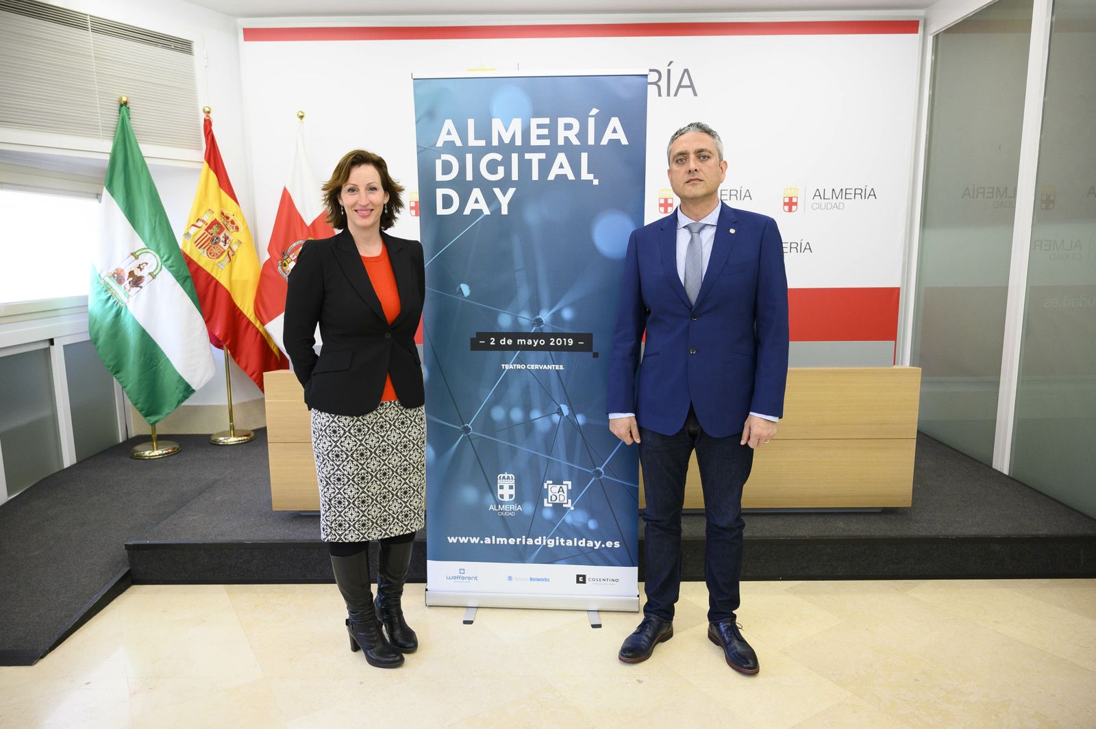 María Vázquez y Jorge Ortega, de la empresa organizadora de ‘Almería Digital Day’