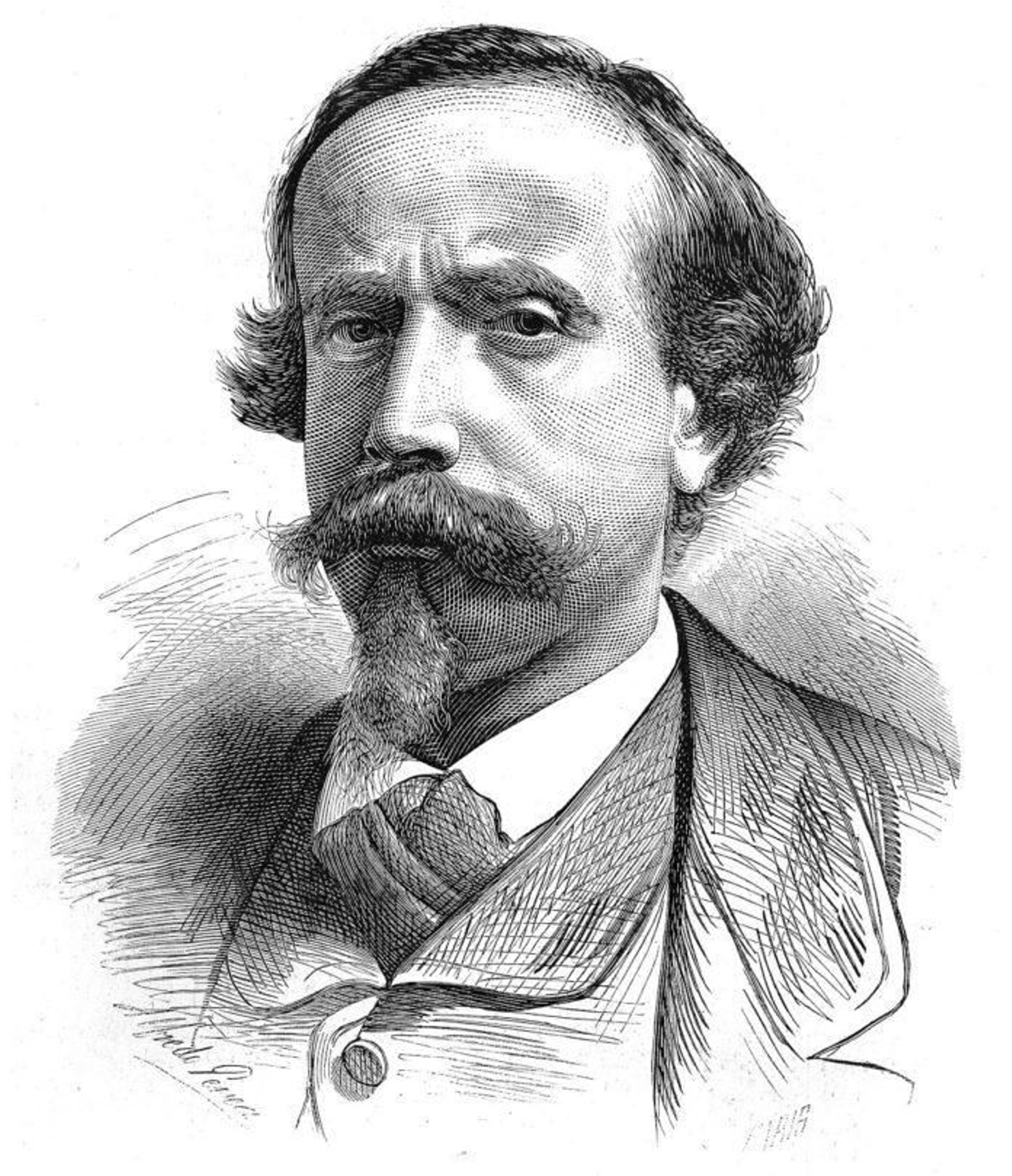 Valeriano Bécquer retratado por Alfredo Perea.