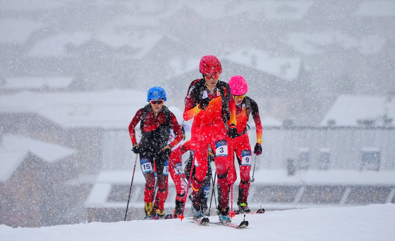 Ana Alonso, durante una de las pruebas en Bormio en su camino hacia la medalla de bronce.