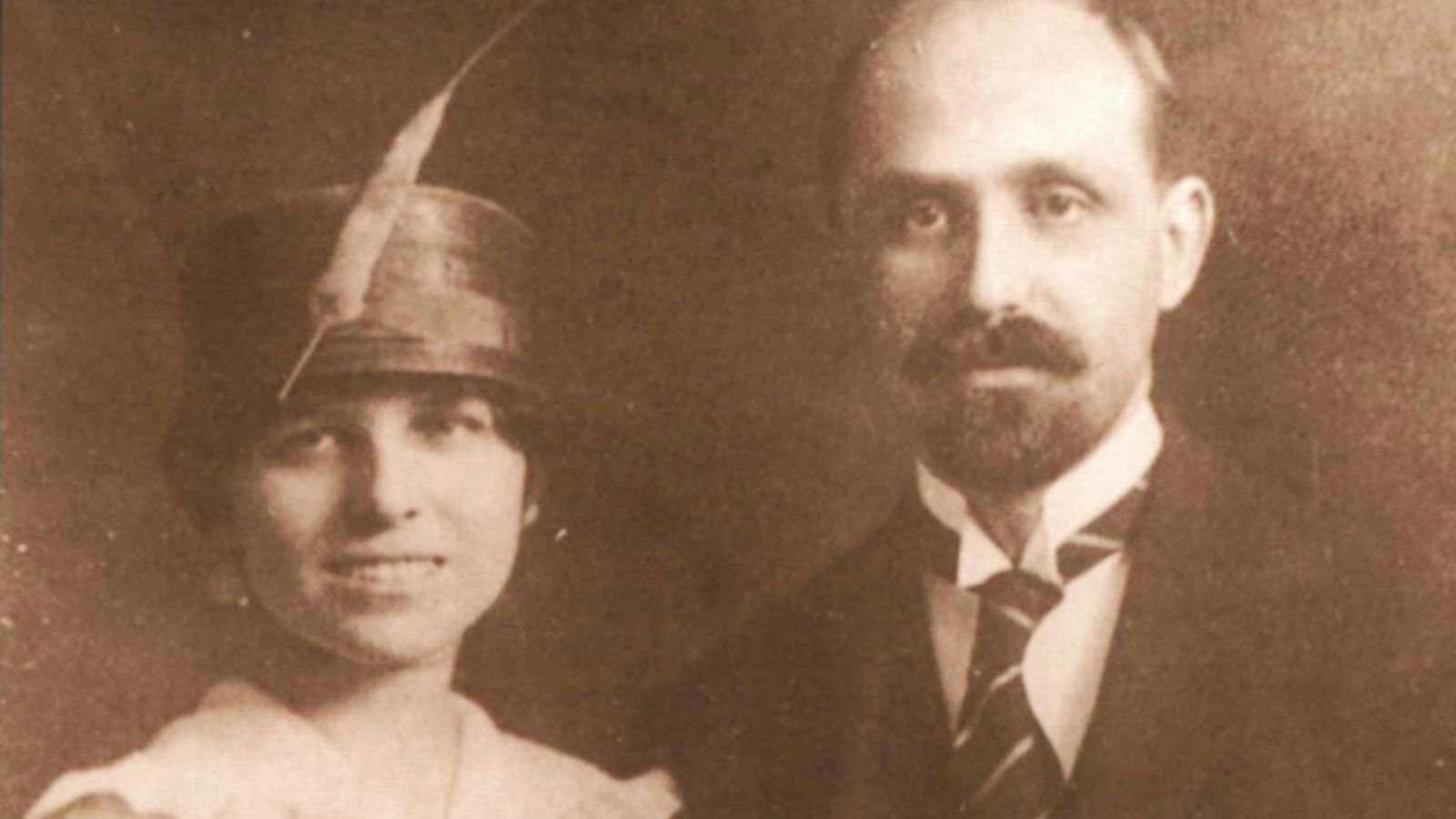 Fotografía de boda de Juan Ramón Jiménez y Zenobia Camprubí