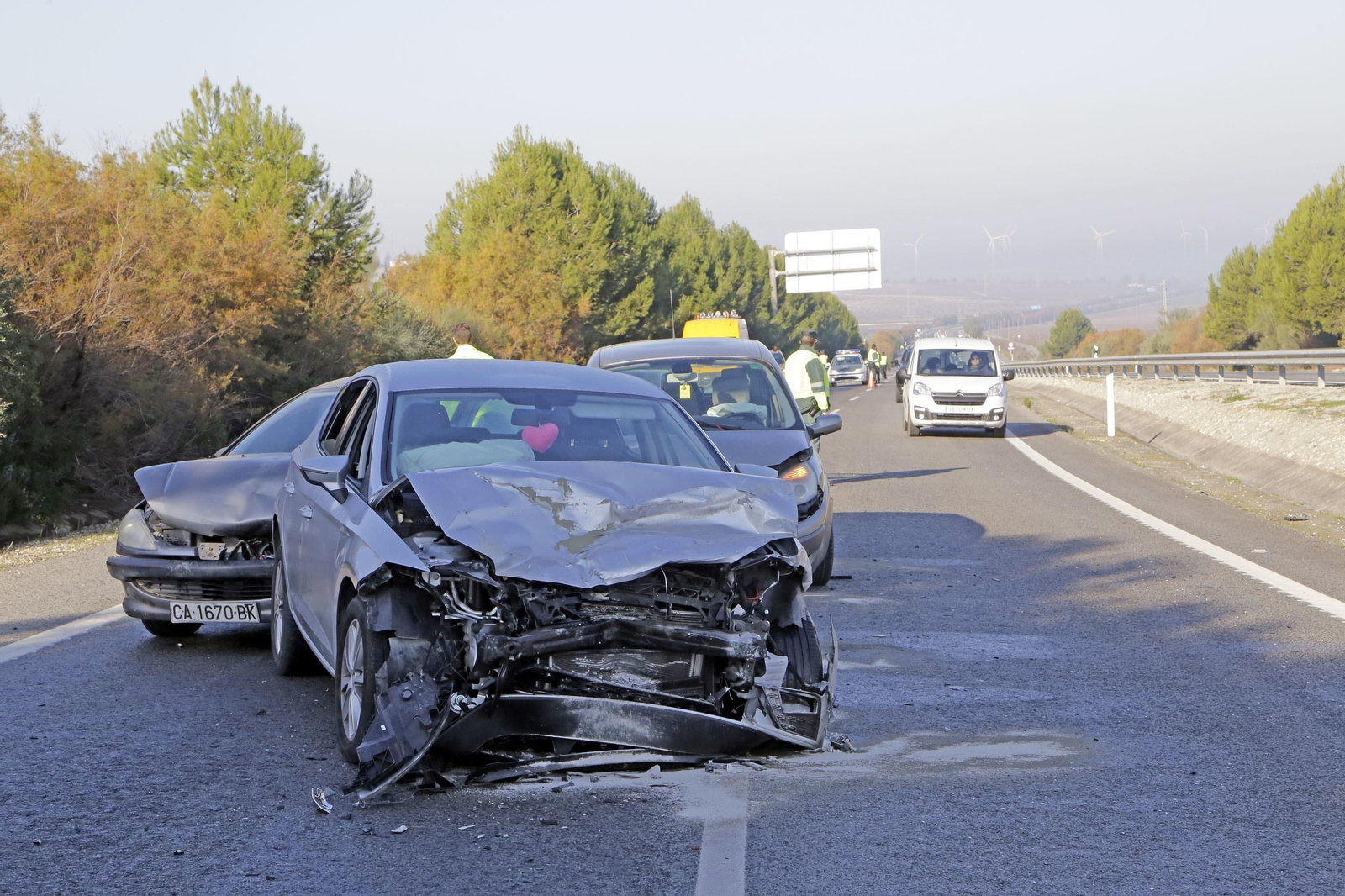 Accidente multiple en la ctra. de Sanlucar en dirección a Jerez