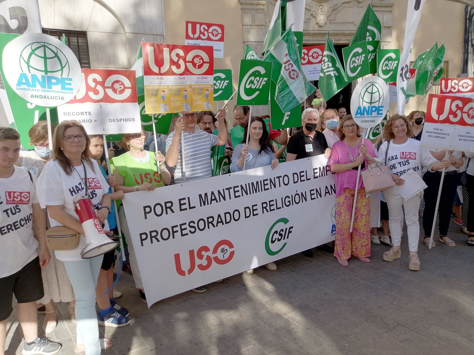 Un momento de la protesta.