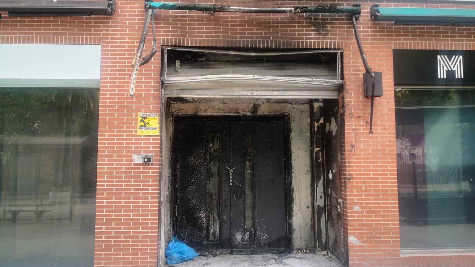 La fachada de "Marieta" tras el incendio