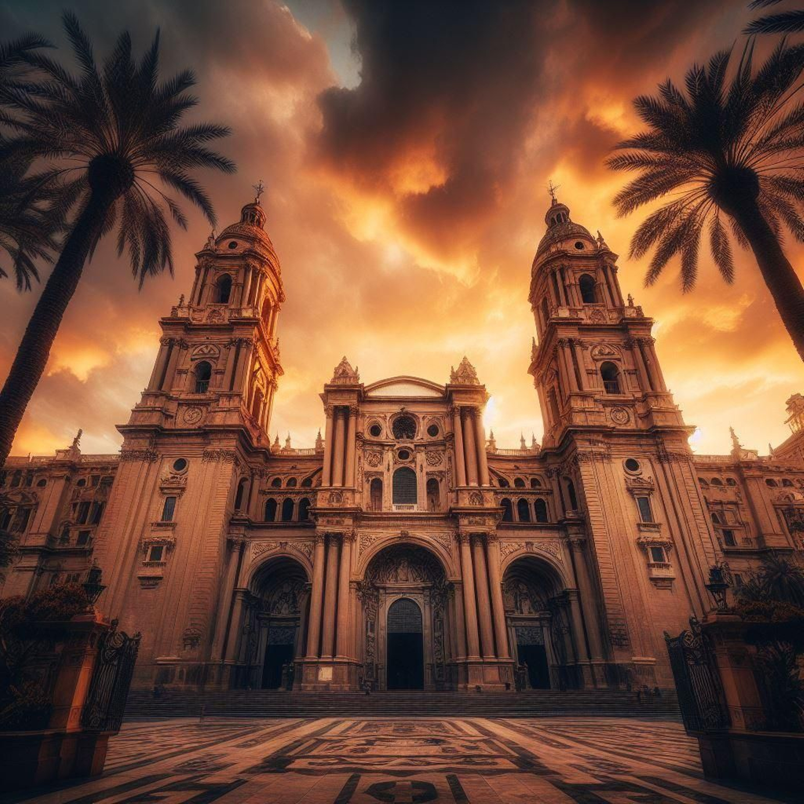 La Catedral de Málaga con dos torres de estilo renacentista. ¿Cómo sería la Catedral de Málaga si no fuera 'La Manquita'?